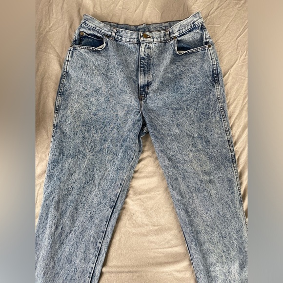 VTG Chic Acid Wash Jeans Womens Size 24W High Rise Mom Tapered USA Retro Y2K - Picture 5 of 7